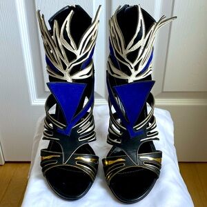 Sergio Rossi Rare Leather and Suede heels Sz 8
